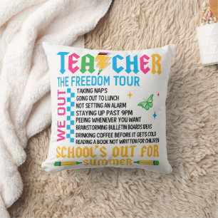 Coussin ENSEIGNANT La tournée de la liberté Drôle Fin d'an