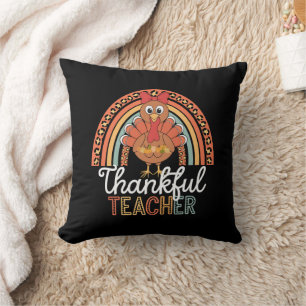 Coussin Enseignant Reconnaissant École de Thanksgiving Bén