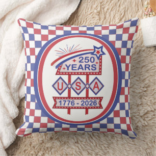 Coussin Enseigne de marquise rétro USA 250e anniversaire 1