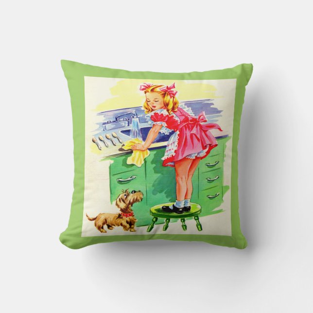 Coussin Enseigner à Rover comment laver la vaisselle (Recto)