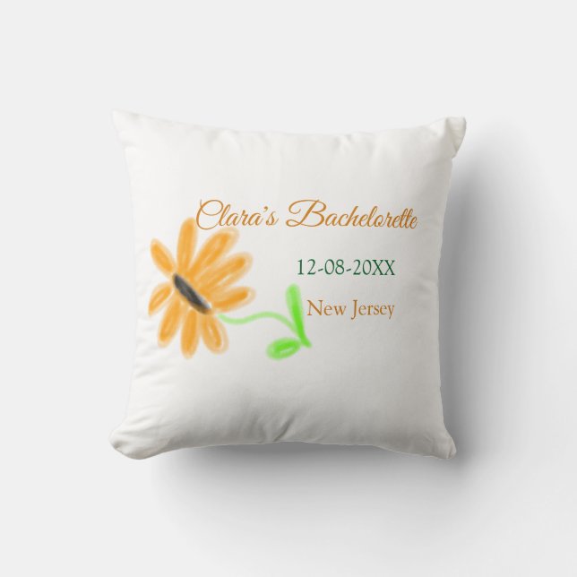 Coussin enterrement de vie de jeune fille ajoutez nom date (Recto)