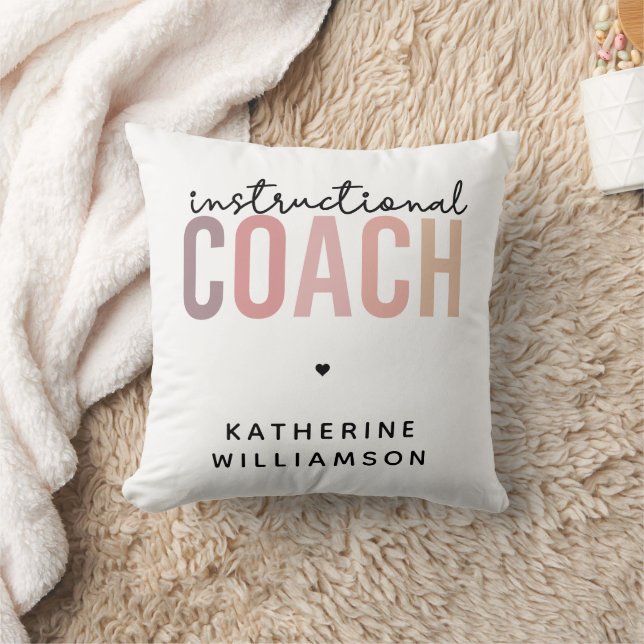 Coussin Entraîneur pédagogique personnalisé Cadeaux d'entr (Couverture)