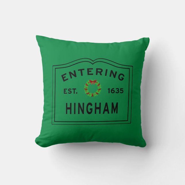 Coussin Entrée Hingham Massachusetts Noël (Recto)