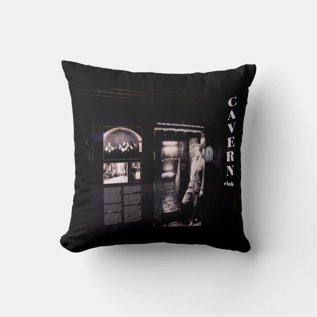 Coussin Entrée originale de club de caverne, Liverpool R-U (Recto)
