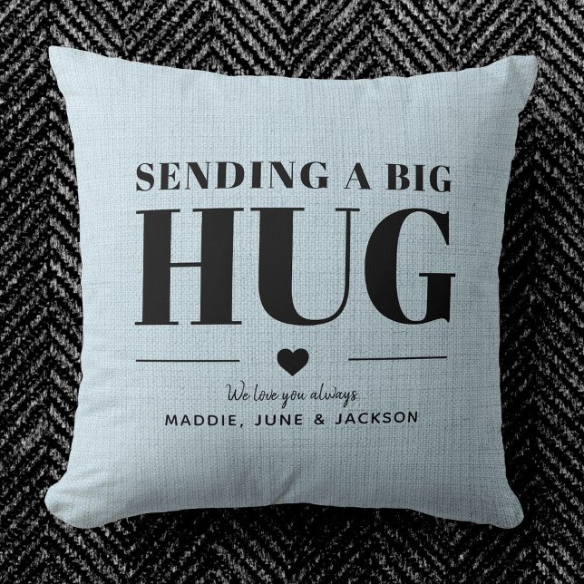 Coussin Envoi Hug Nom personnalisé Fête des mères chic mod (Créateur téléchargé)