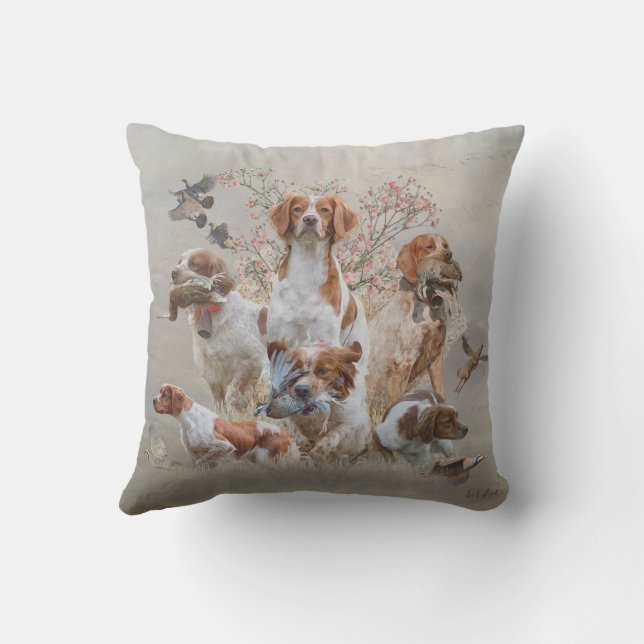 Coussin Epagneul Breton, Bretagne Espagne (Verso)