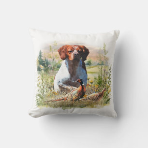 Coussin Épagneul Breton – Champ, Concentration, Faisan, Ar