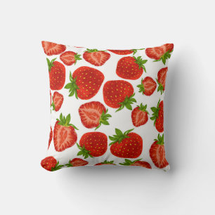 Coussin Épervier à fraise rouge à lancer