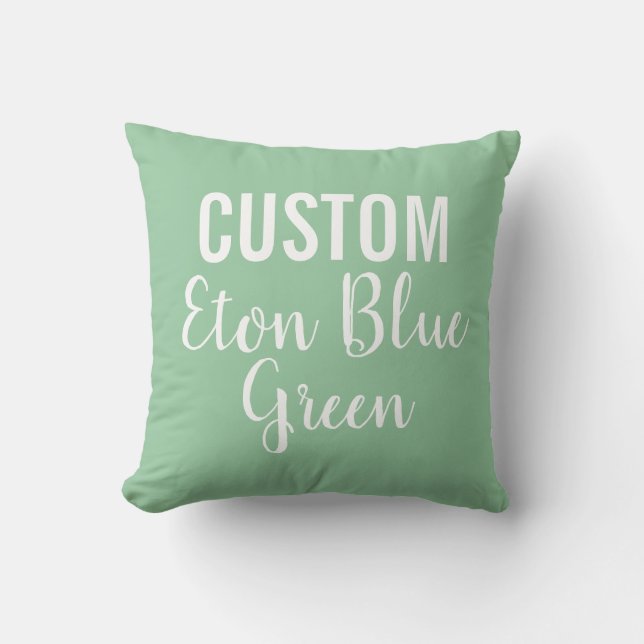 Coussin Épervier d'oreillers à lancer vert BLEU personnali (Recto)