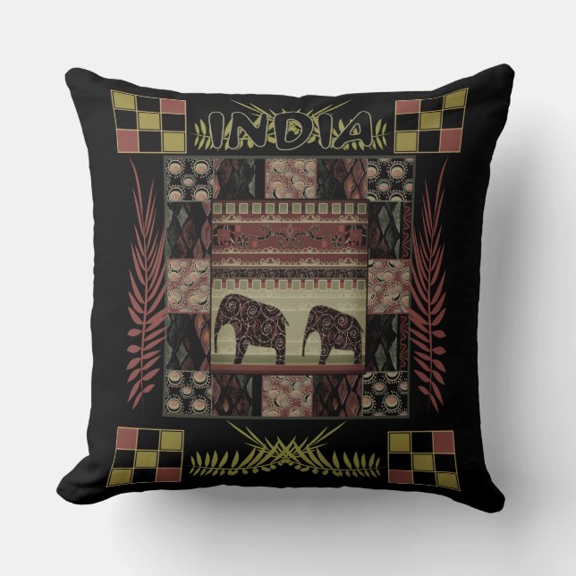Coussin Ephapes ethniques disparates en Inde (Recto)