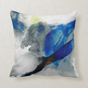 Coussin Ephéméral - Bleu et gris