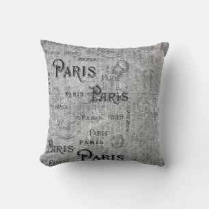 Coussin Éphémères vintages Paris