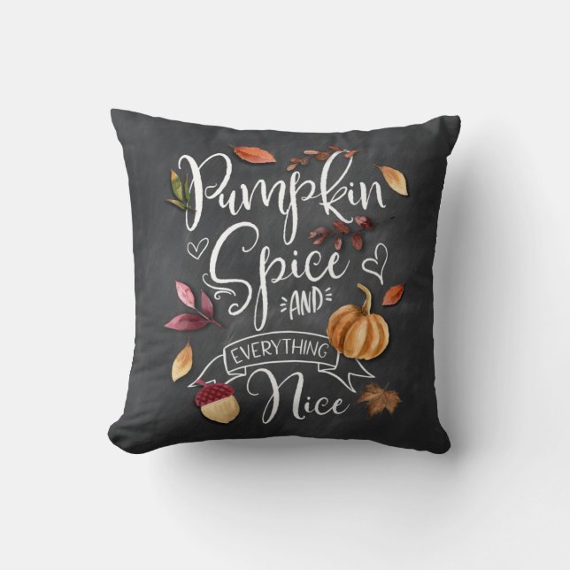 Coussin Épices citrouilles et tout Nice automne Décor (Recto)