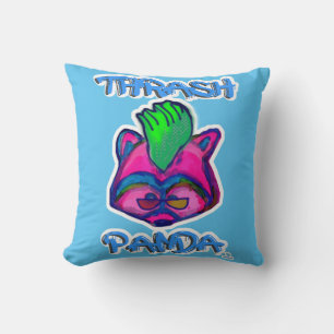 Coussin Épique Thrash Panda Art Toon Punk Raton Laveur