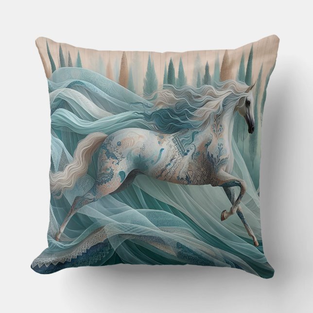 Coussin Equine, Horse Elegant Cushion (Recto)