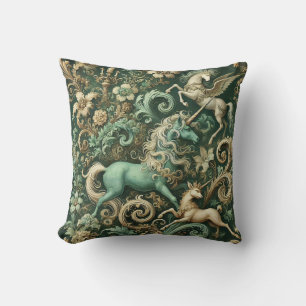Coussin Equinoxe céleste - Papier Peint Mythique Unicorne 