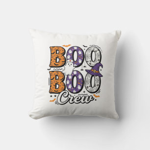 Coussin Équipe Boo infirmière Halloween conception de t-sh