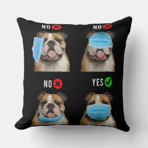 Coussin Équipe cycliste English Bulldog Right Wear Face Ma