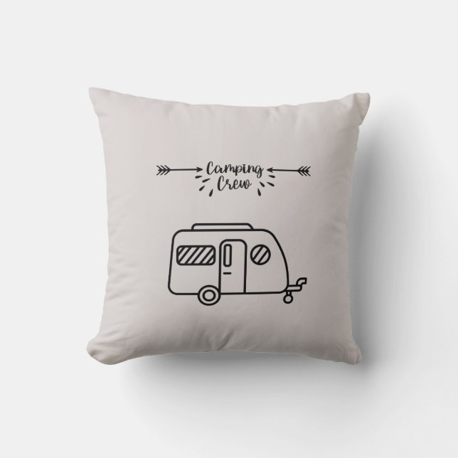 Coussin Équipe de camping (Recto)