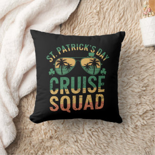Coussin Équipe de croisière de la Saint-Patrick drôle fami
