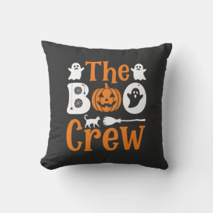 Coussin Équipe de fantômes de citrouille de chat de concep