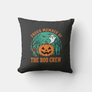 Coussin Équipe de fantômes de design de citrouille Hallowe