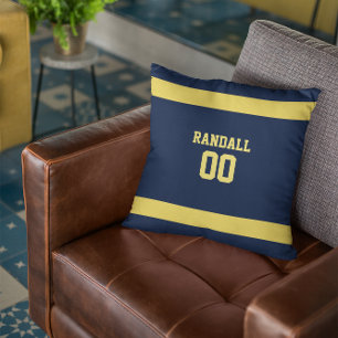 Coussin Équipe de football Blue & Gold personnalisée