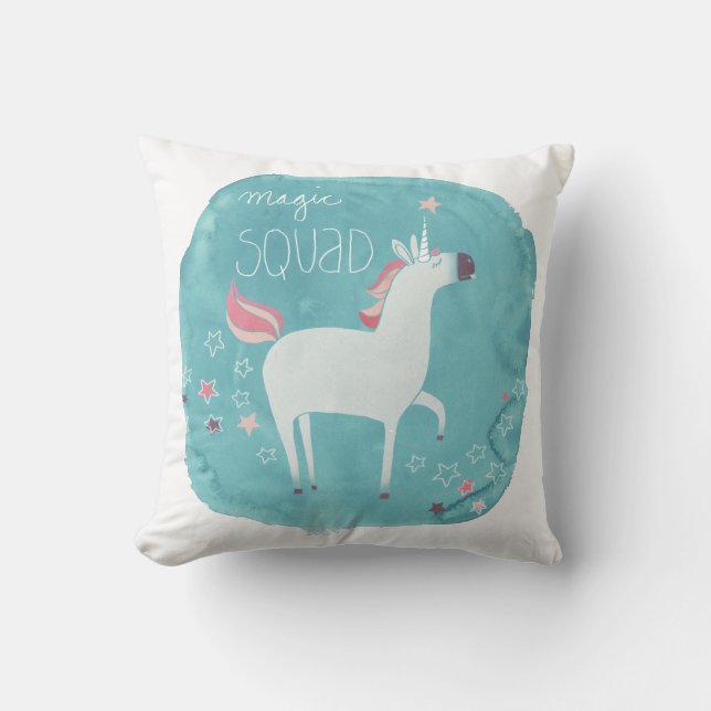 Coussin Équipe de licorne magique (Recto)