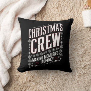 Coussin Équipe de Noël Famille Équipe de Noël Correspondan