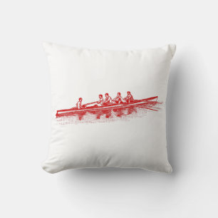 Coussin Équipe de sports nautiques Red Rowing Rowers