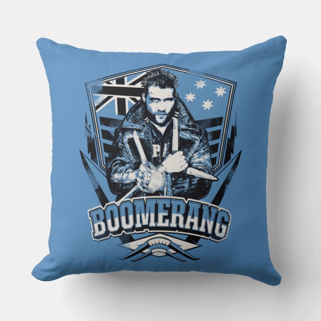 Coussin Équipe de suicide | Badge Boomerang (Recto)