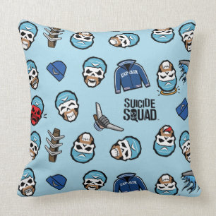 Coussin Équipe de suicide   Capitaine Boomerang Emoji Moti