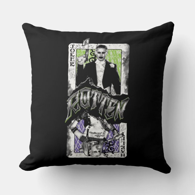 Coussin Équipe de suicide | Joker & Harley Rotten (Recto)
