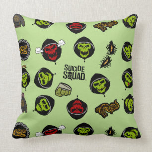 Coussin Équipe de suicide   Killer Croc Emoji Motif