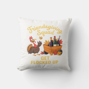 Coussin Équipe Friendsgiving se fait plumée T-Shi surdimen