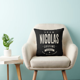 Coussin Équipe Nicolas Membre à vie