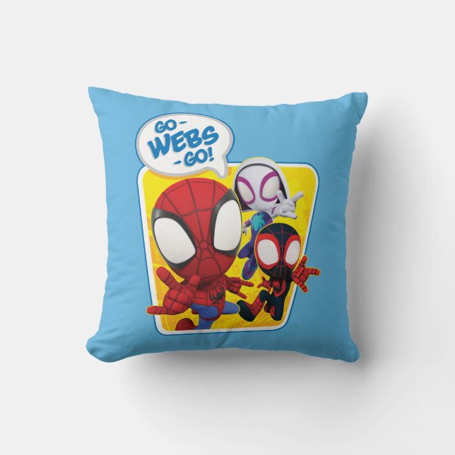 Coussin Équipe Spidey : Go-Webs-Go! (Recto)