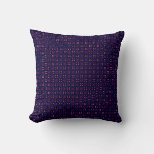 Coussin Équipe sportive violette et orange School Spirit