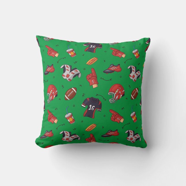 Coussin Équipement sportif de football avec Motif alimenta (Recto)