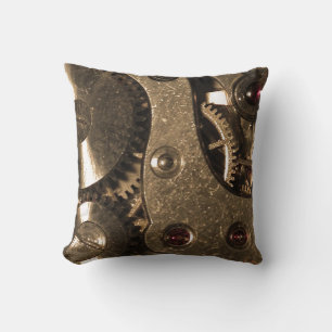 Coussin Équipements d'horloge métallique Steampunk