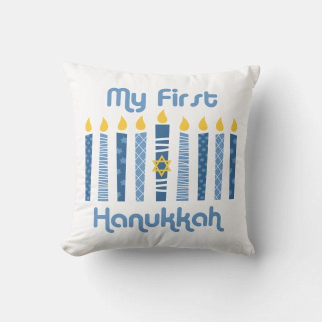 Coussin ęr Bougies de Hanoukka (Recto)