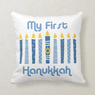 Coussin ęr Bougies de Hanoukka