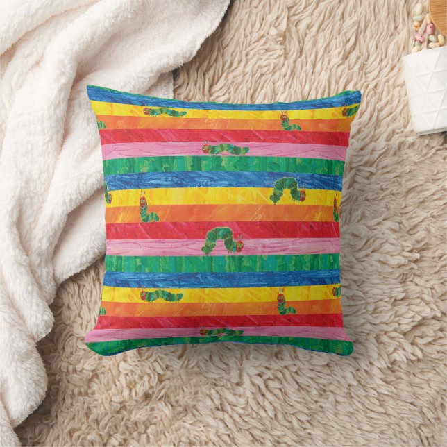 Coussin Eric Carle | Caterpillar Rainbow Stripe Motif (Couverture)