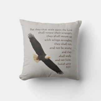 Coussin Ésaïe 40:31 Mais ceux qui attendent sur le Seigneu