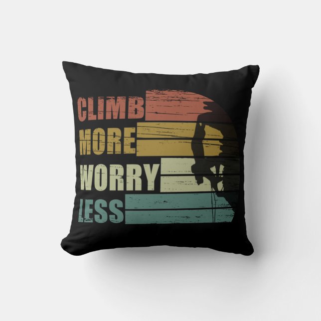 Coussin Escalade rock motivationnelle disant (Recto)