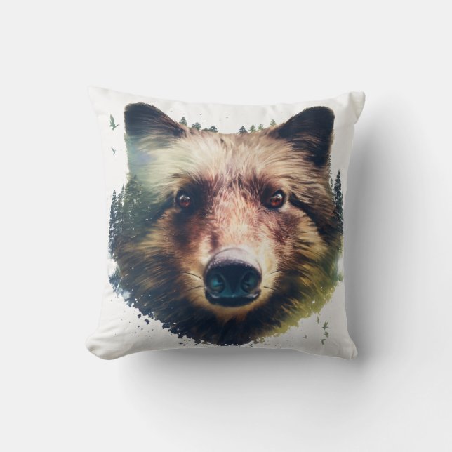 Coussin Esprit du loup (Recto)