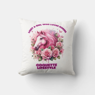 Coussin "Esprit Rose sauvage" Coquette Femme T Chemise