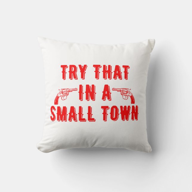 Coussin Essayer Dans Une Petite Ville (Recto)
