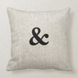 Coussin Et et carreau de toile de toile de jute de mariage