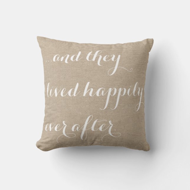 Coussin Et ils ont vécu heureusement pour toujours la (Recto)